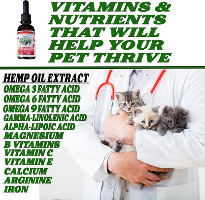 Pet Hemp Oil with Catnip – Organic Hemp Tincture for Dogs and Cats