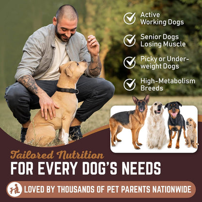 All American Canine Dog Weight Gainer – High Calorie Supplement, 60 Servings