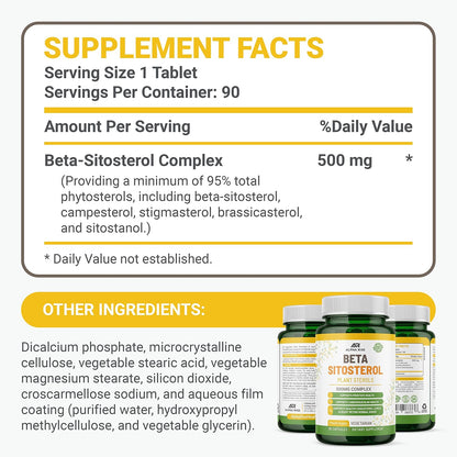 Beta Sitosterol 500mg Tablets – Prostate and Cholesterol Support