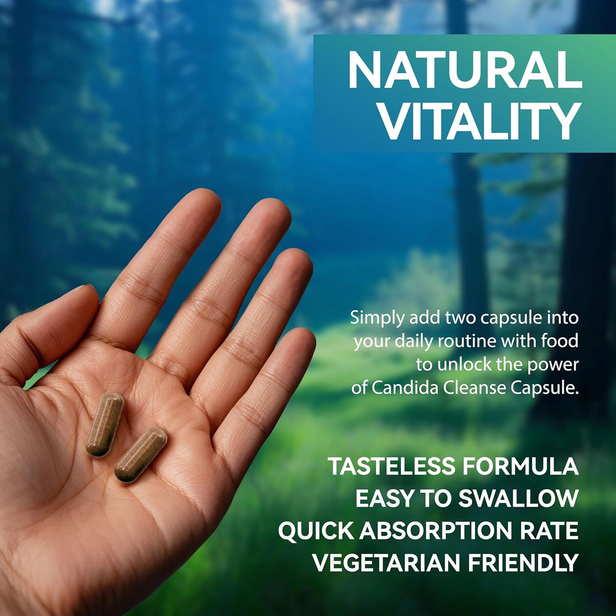 Candida Cleanse Food Supplement, Immune Health Support, 120 Capsules - görsel 4