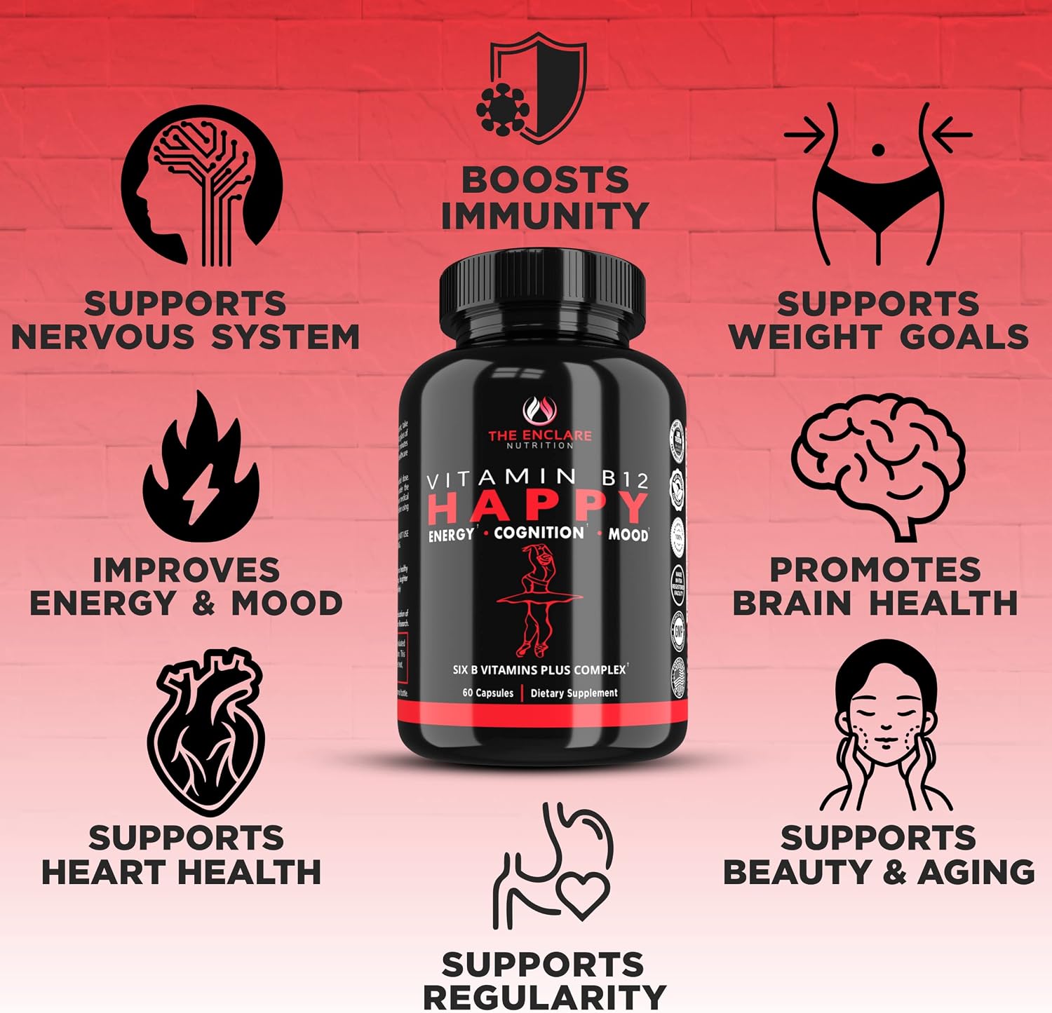 Vitamin B Complex with Vitamin C, Biotin, Inositol, Folic Acid – Energy, Brain and Immune Support - görsel 7