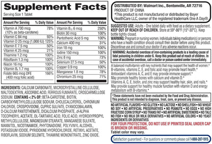 ikj One Daily Women's Tablets Multivitamin/Multimineral Supplement, 100 Count