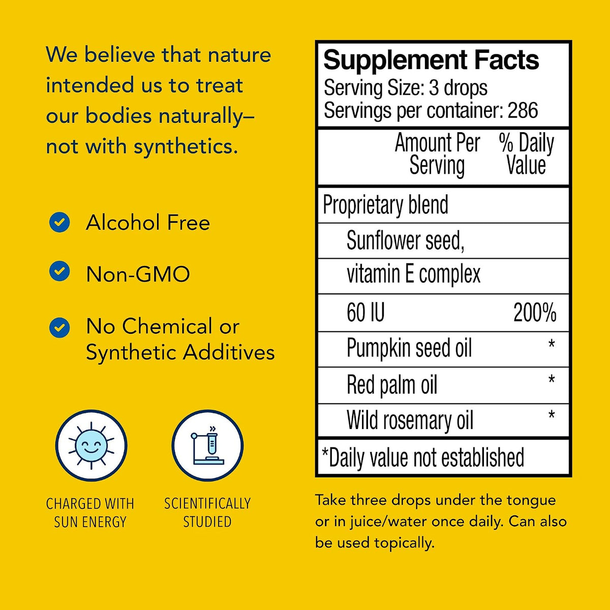 NORTH AMERICAN HERB & SPICE Purely-E Vitamin E Complex - 30 ml - Soya-Free, Non-GM - görsel 4
