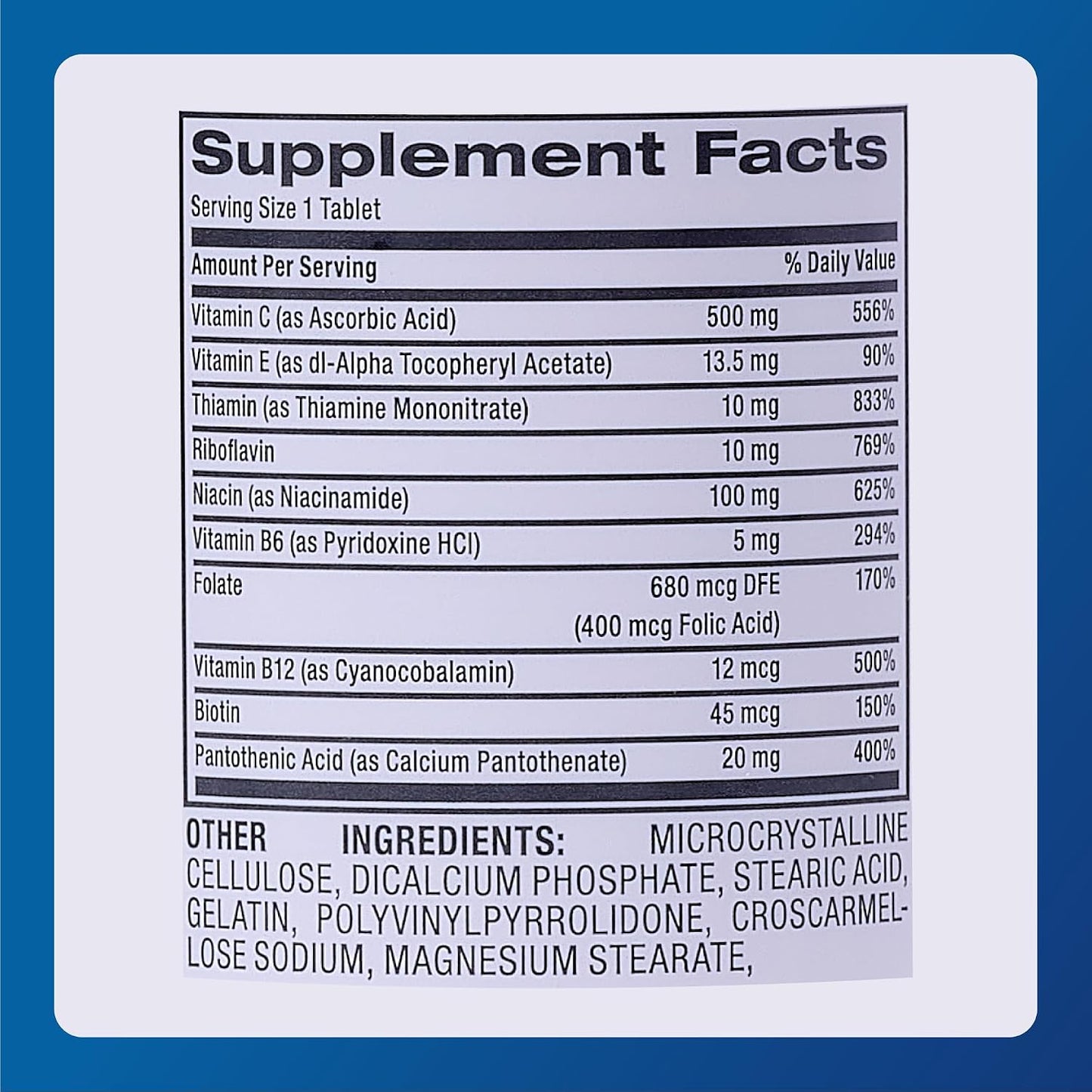 MAJOR Stress Formula - High Potency B-Complex Vitamin Supplement, 60 Tablets - görsel 5