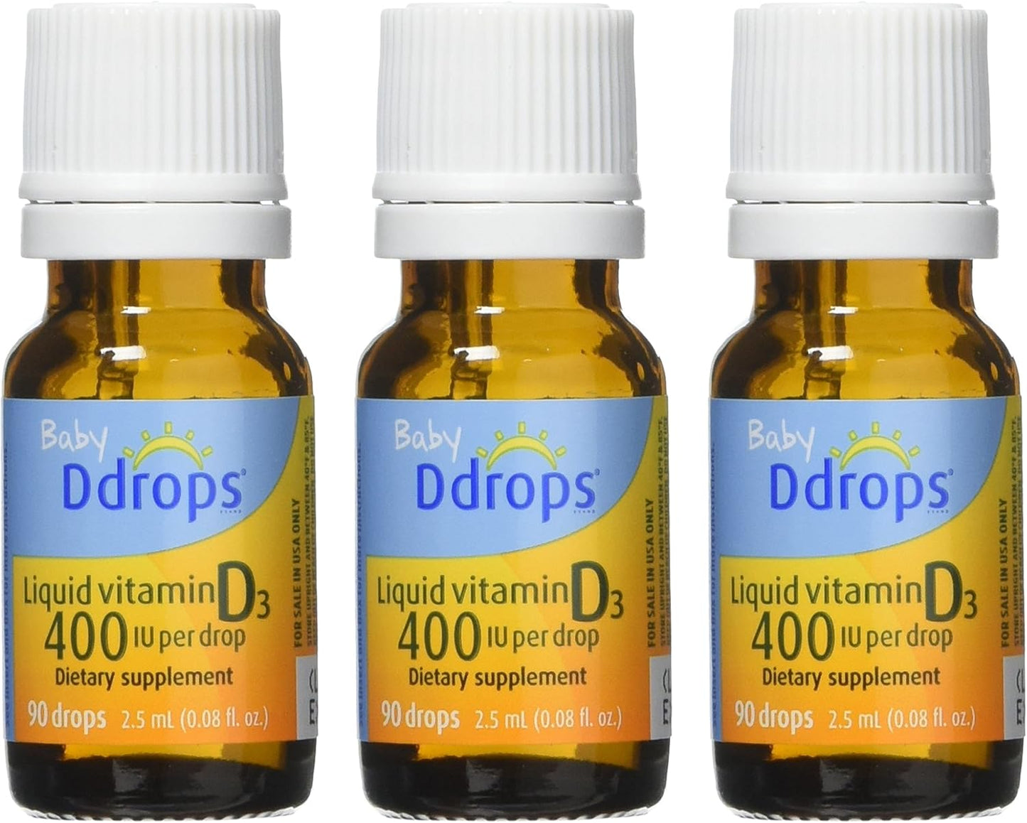Ddrops Baby 400 IU Vitamin D3 Drops, 90 Count (Pack of 3) - görsel 4