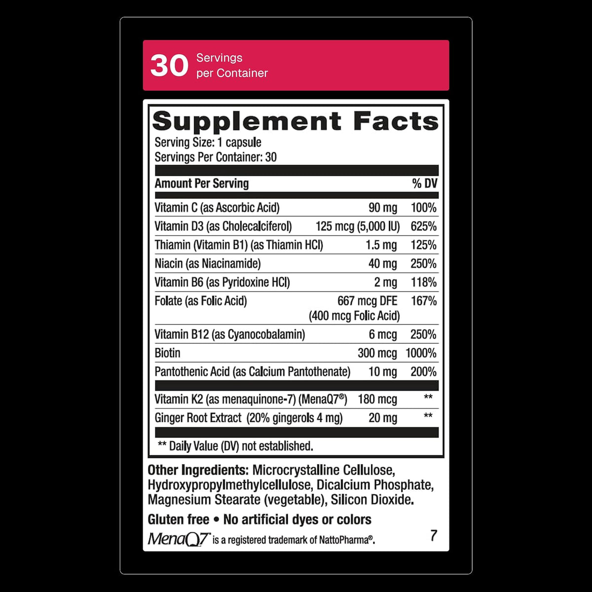 Weider Artery Health: Vitamin K2, D3 & Ginger Supplement - 30 Veggie Capsules - görsel 2