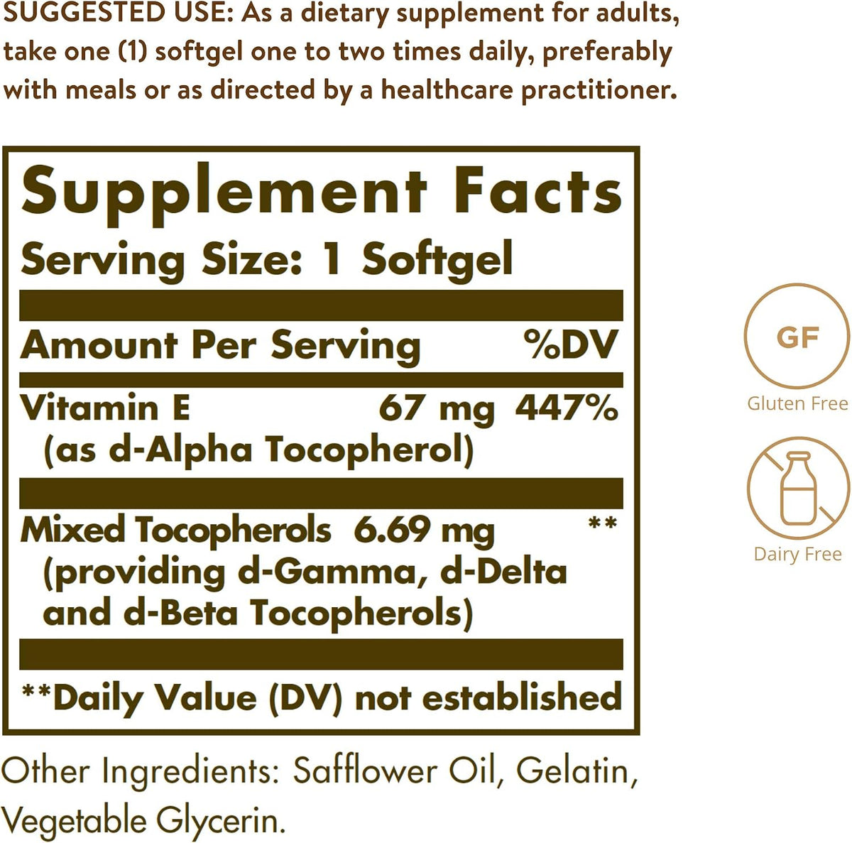 Solgar Vitamin E 100 Capsules - görsel 2