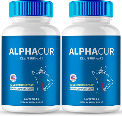 AlphaCur Nerve Support Advanced Formula Capsules - Maximum Strength (2 Pack)