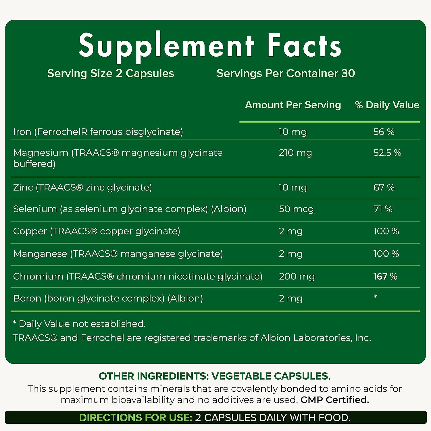 YES Chelated Magnesium and Zinc Multimineral (TRAACS) – 60 Vegan Capsules - görsel 5