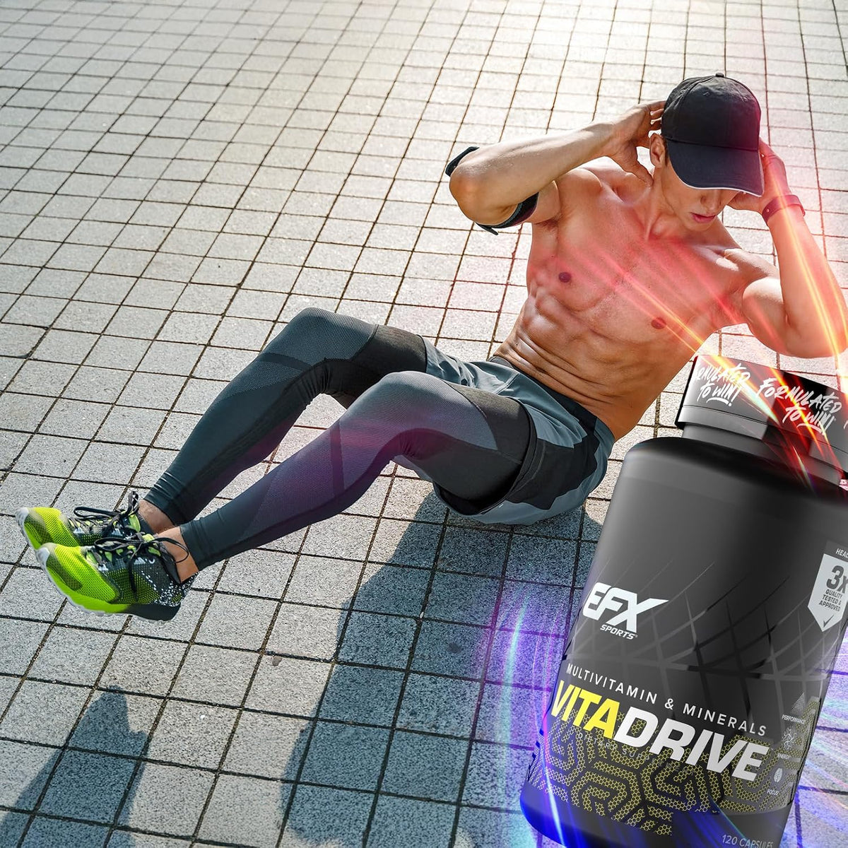 EFX Sports Vita Drive | Multivitamin for Athletes | 120 Capsules - görsel 7
