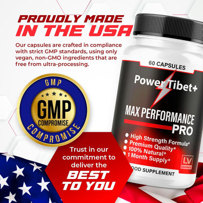 PowerTibet+ Capsules (5 Pack) - Advanced Formula Supplement, 300 Capsules