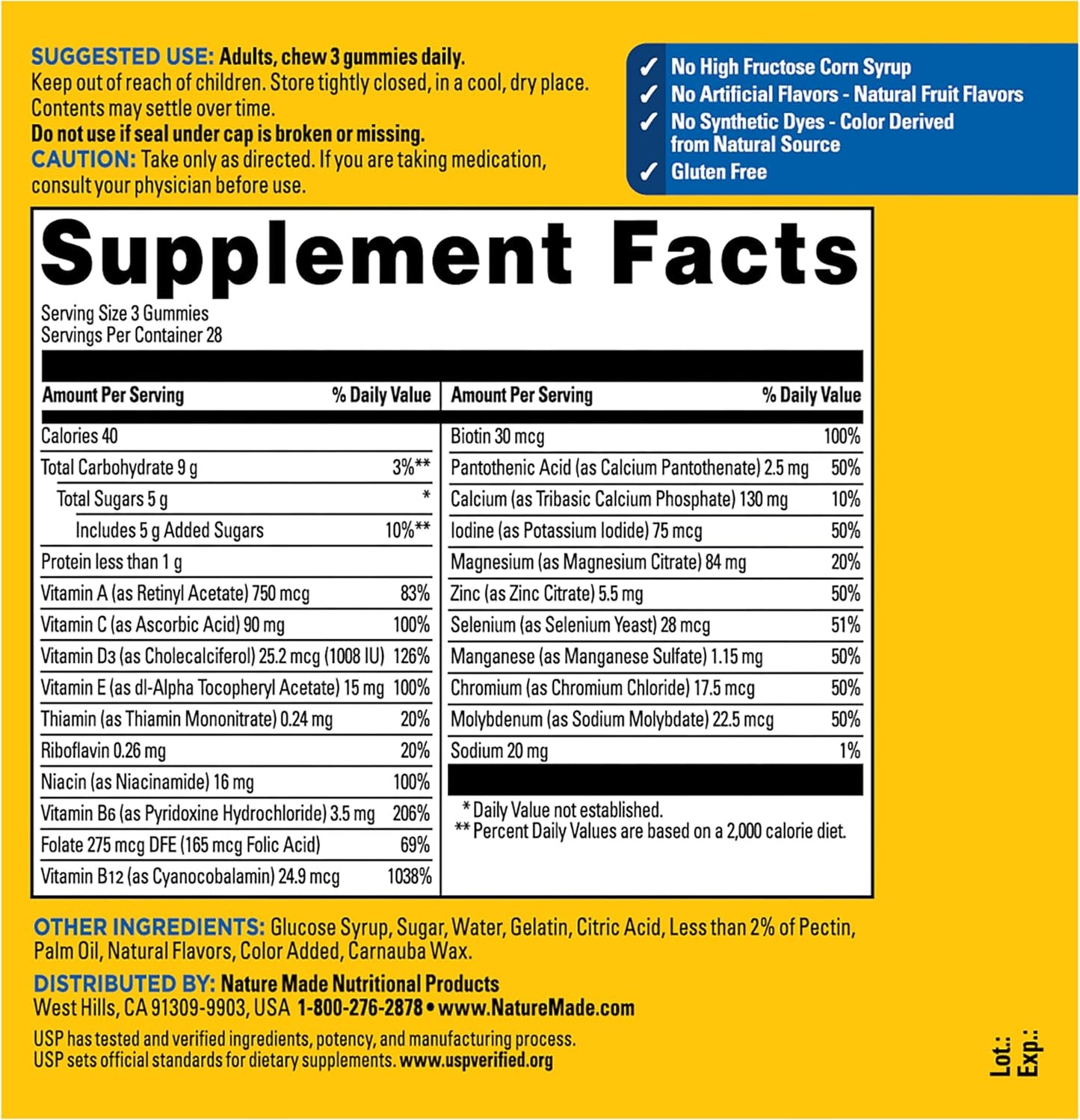 Nature Made Advanced Multivitamin Gummies 50+ for Him - görsel 8