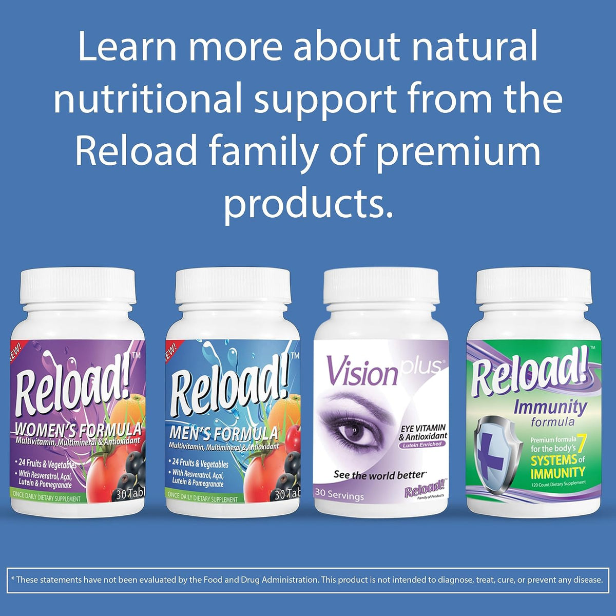 Reload! for Men, All Natural Multivitamin, Multimineral, and Antioxidant with 24 Fruits and Vegetables, 30-Day Supply - görsel 6