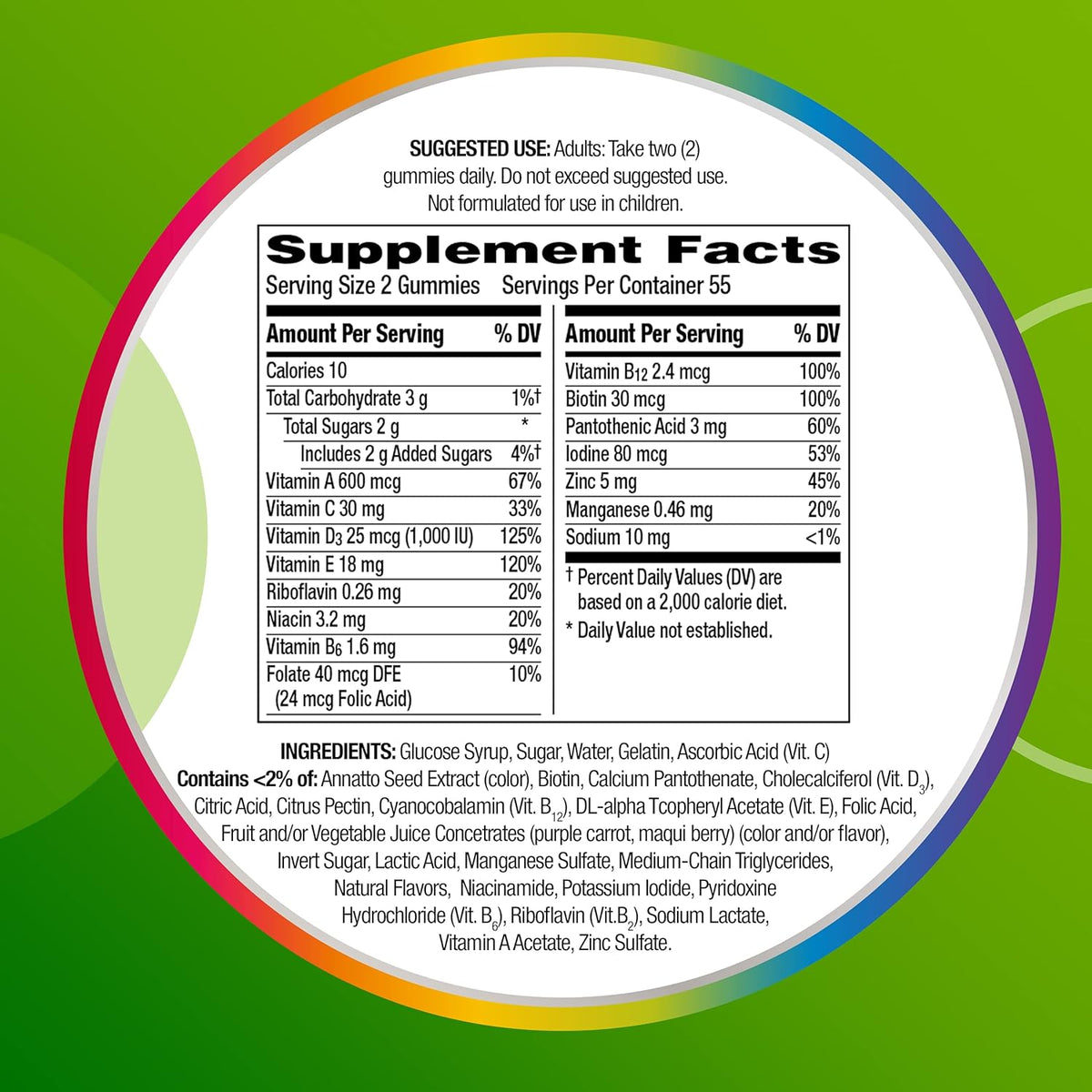 Centrum MultiGummies Gummy Multivitamin for Adults, Assorted Fruit Flavour - 180 Count - görsel 9