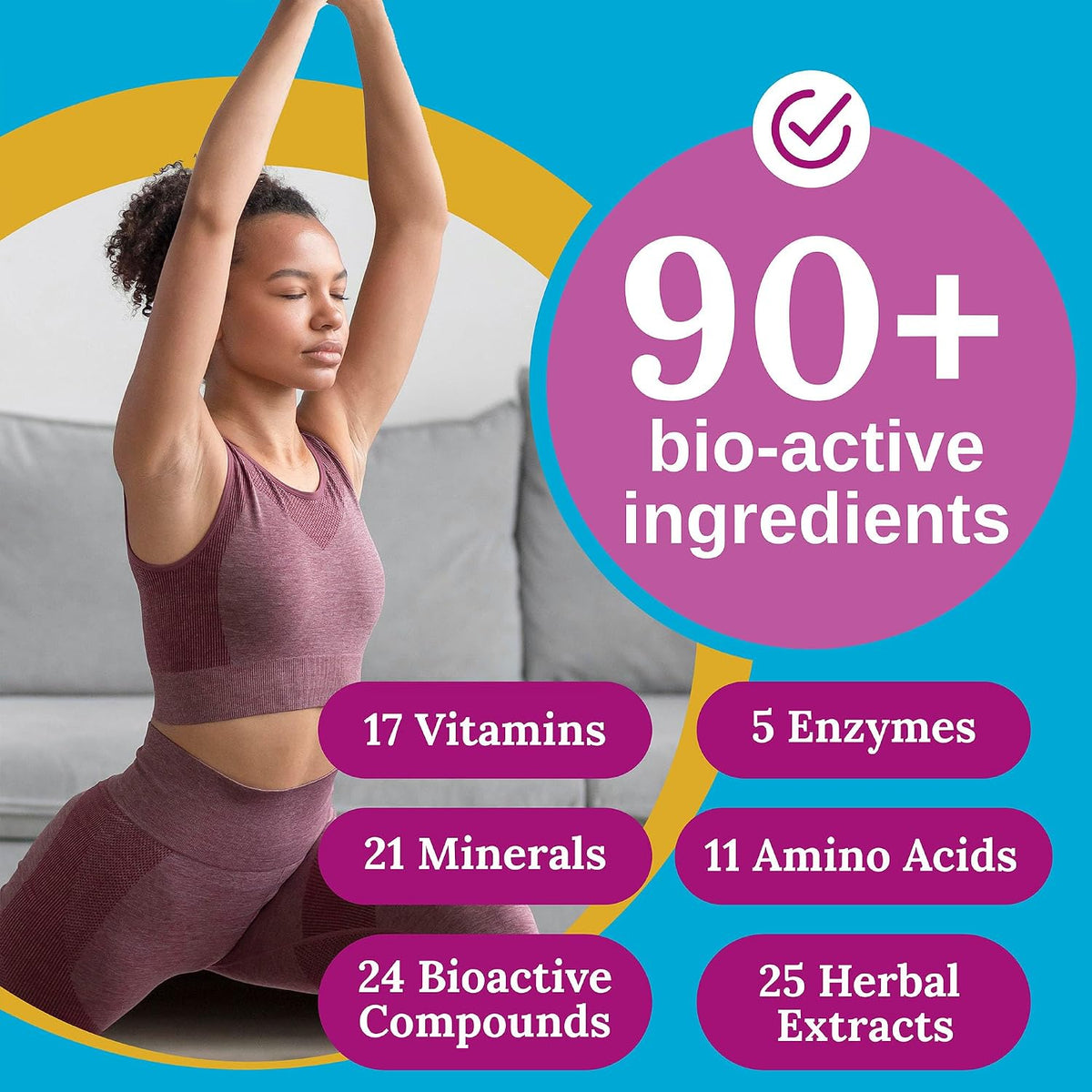 Xtendlife Total Balance Women's Premium Extra Strength Daily Multivitamin and Mineral – 90+ Nutrients for Immune, Heart, Digestive and Cellular Health (30-Day Supply) - görsel 3