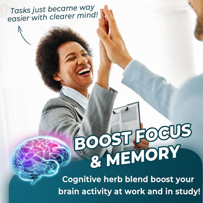 NEVISS 11-in-1 Brain Supplement Gummies for Memory and Focus, Pack of 2