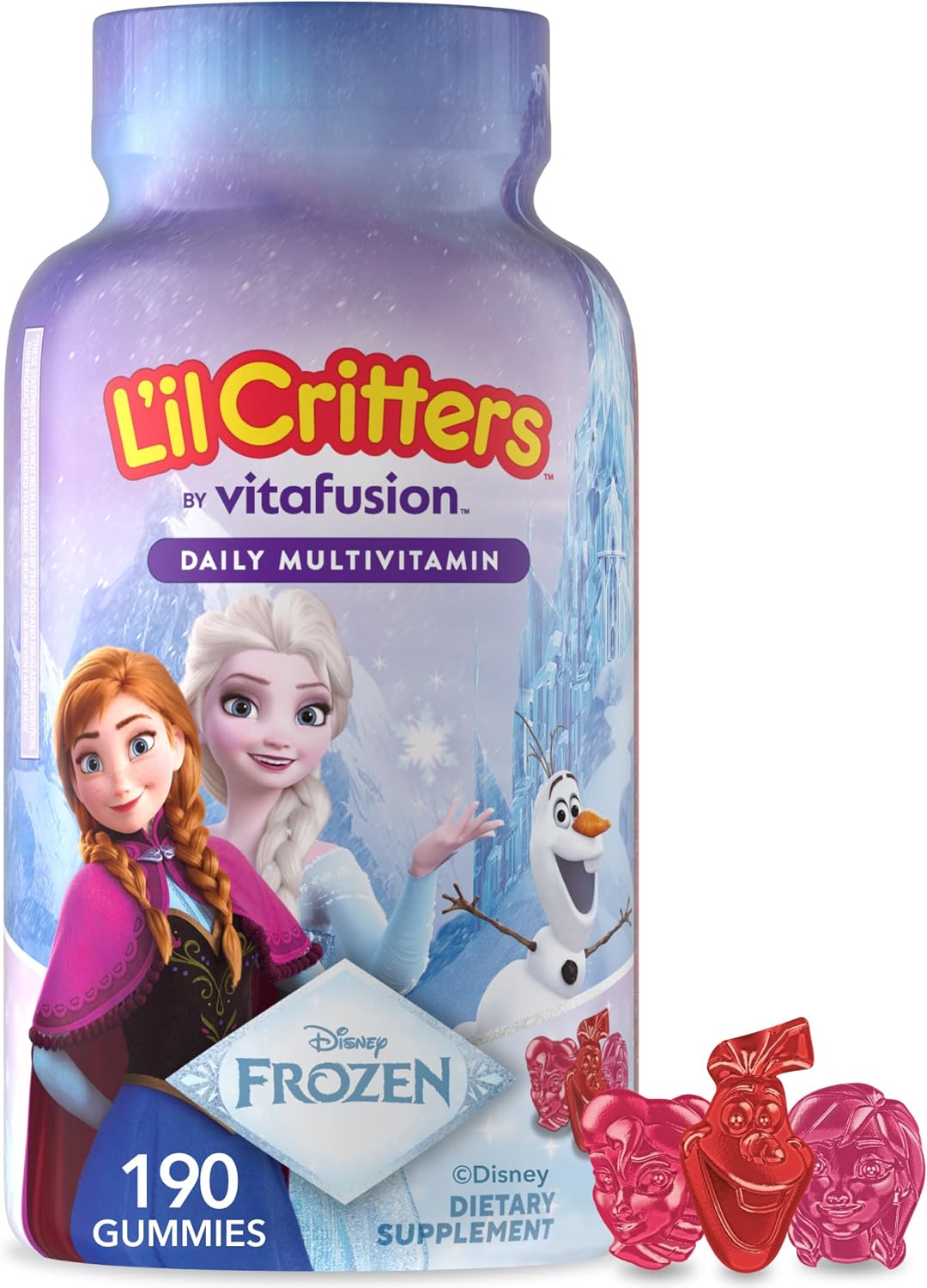 L'il Critters Disney Frozen Kids Multivitamin Gummies – 190 Count – Image 1