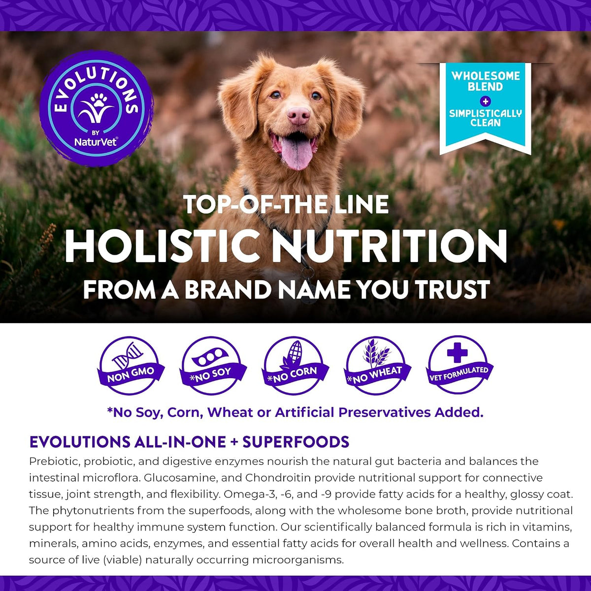NaturVet Evolutions All-in-One + Superfoods Soft Chews for Dogs (180 Count) - görsel 3