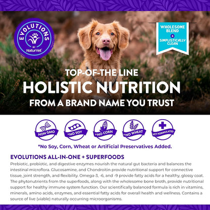 NaturVet Evolutions All-in-One + Superfoods Soft Chews for Dogs (180 Count)