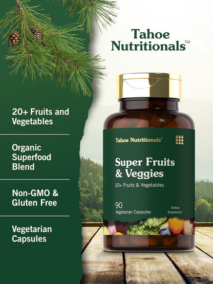 Tahoe Nutritionals Super Fruits and Veggies Capsules - 90 Count – Image 4