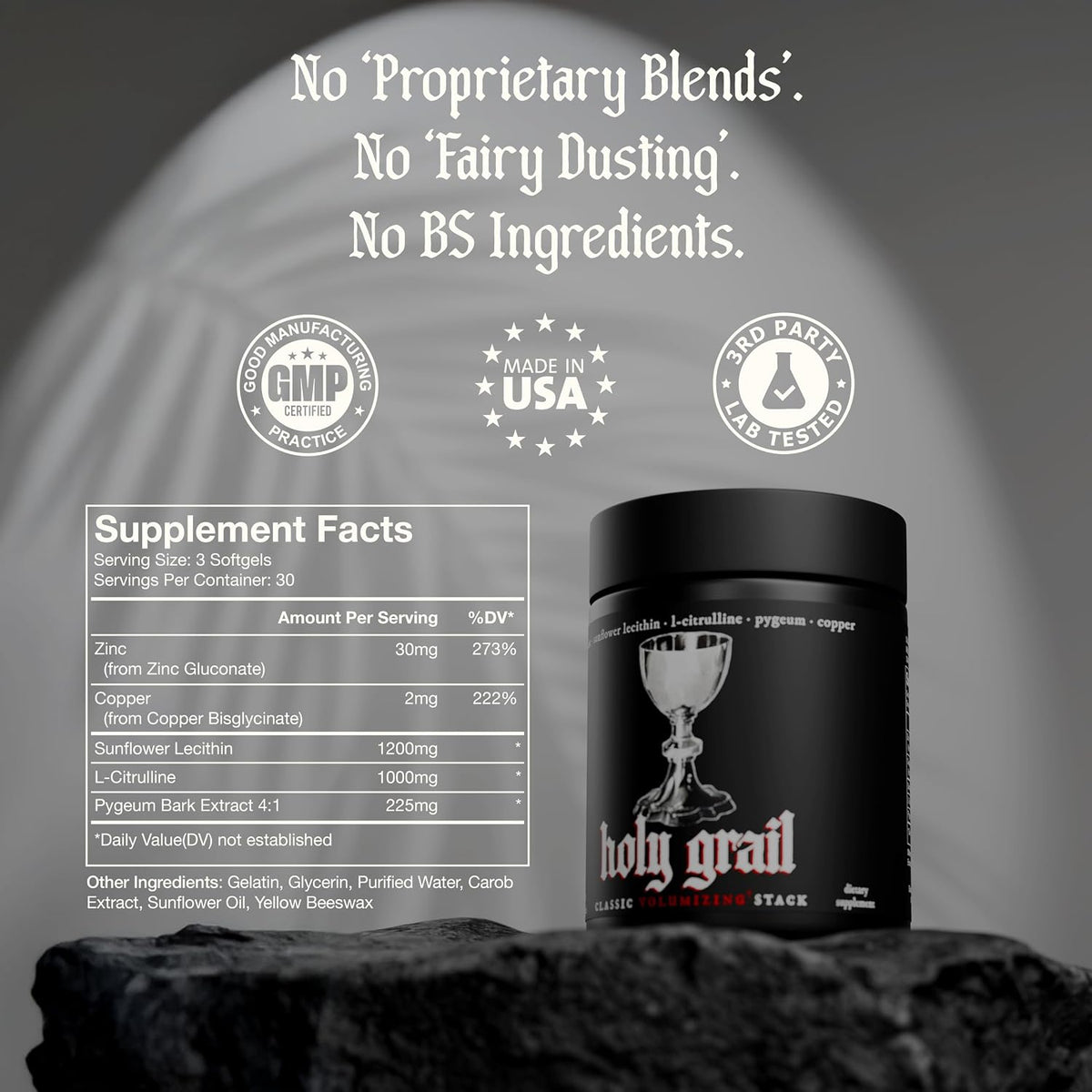 Holy Grail Semen Volume Support Stack – Soft gel capsules for Men - görsel 4