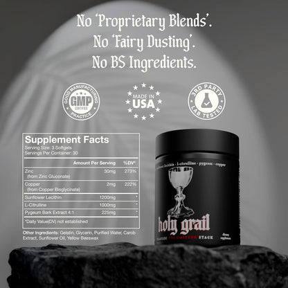 Holy Grail Semen Volume Support Stack – Soft gel capsules for Men