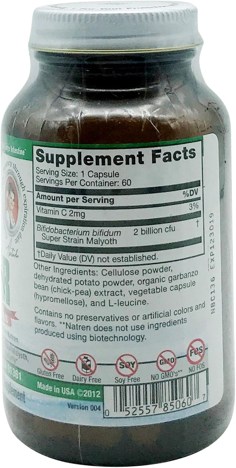 Natren Bifido Factor Dairy-Free Probiotic, 60 Capsules - görsel 2