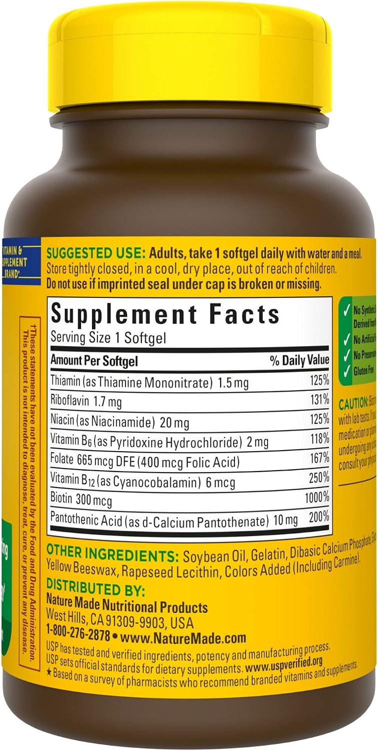 Nature Made Super B Energy Complex, 60 Softgels - görsel 9