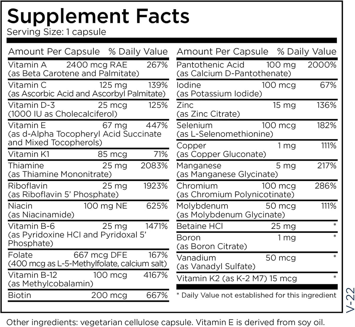 Metabolic Maintenance The Big One - Once Daily Iron-Free Multivitamin Mineral Supplement - görsel 7