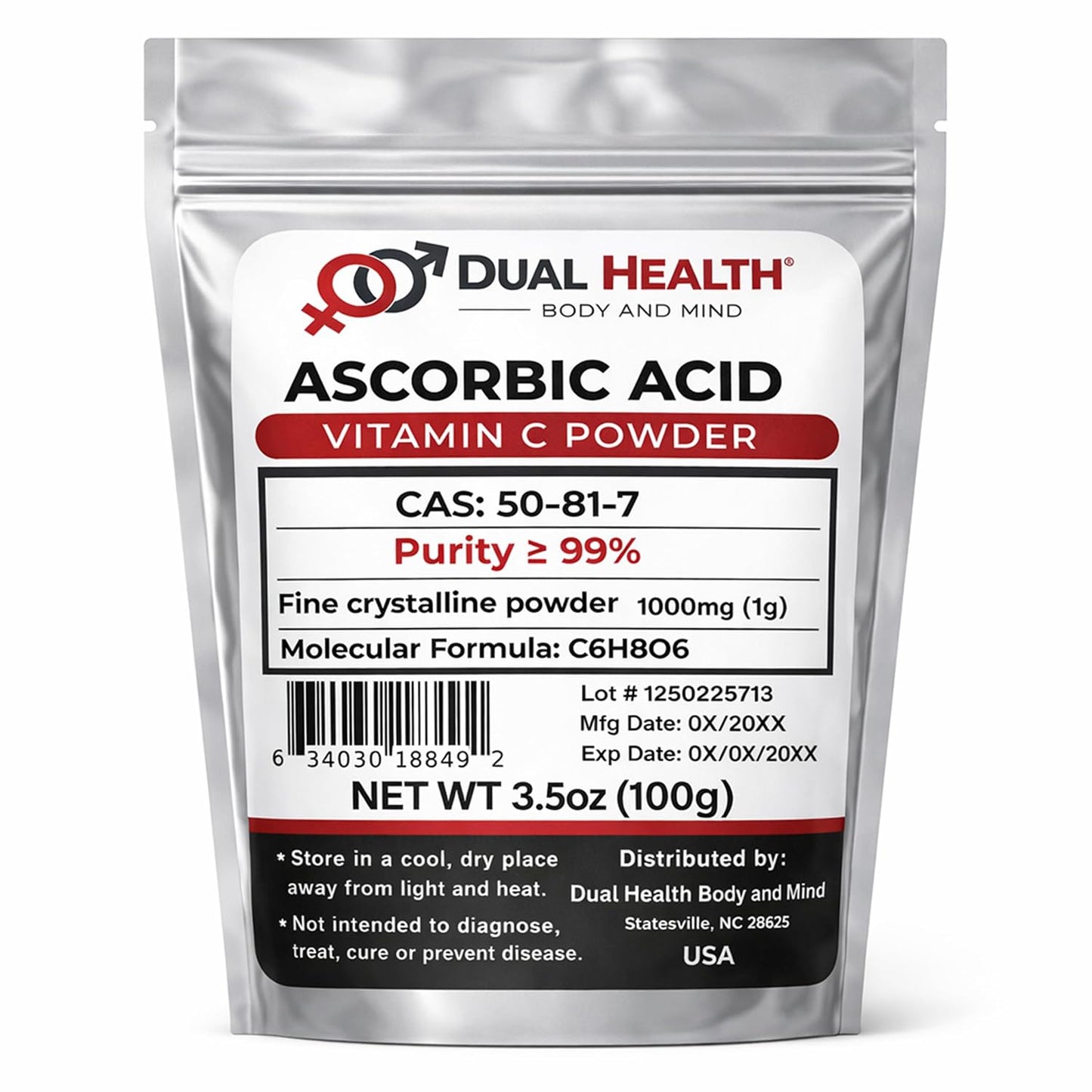 Ascorbic Acid (454 g) Pure Vitamin C Powder - Non-GMO, High Potency, Fine Crystals - görsel 8