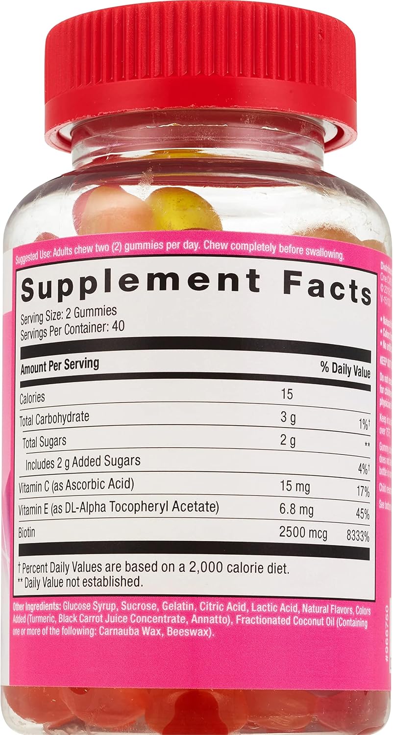 CVS Health Hair, Skin & Nails 2,500mcg Biotin Gummies – Image 3