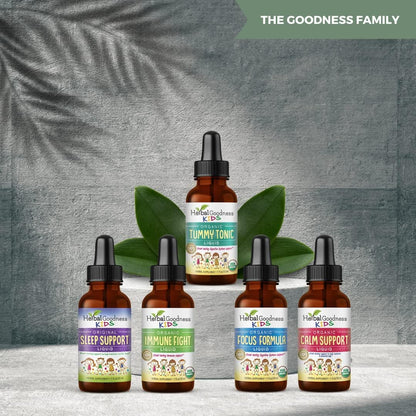 Herbal Goodness Children's Focus Formula Liquid Extract - Ashwagandha & Moringa for Attention and Concentration - 30 ml