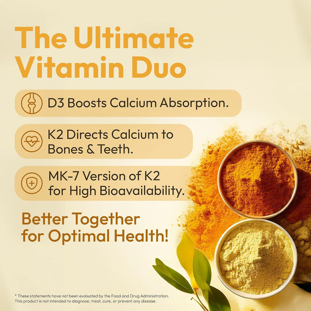Vitamin D3 K2 5000 IU with MK7 (180 mcg) - Vegan Capsules, 60 Servings - görsel 6