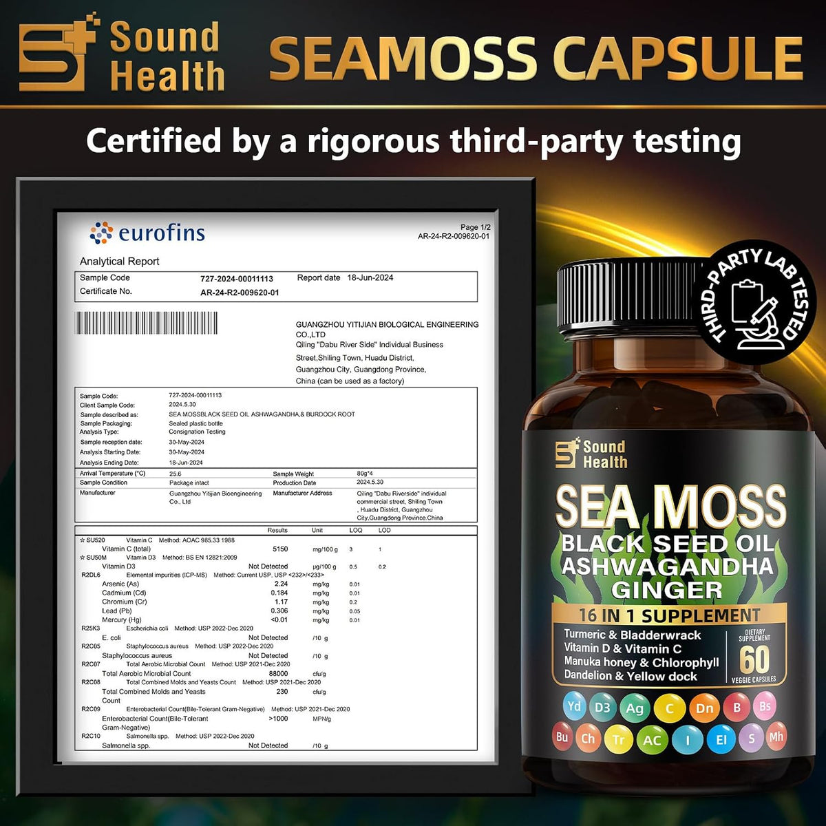 Irish Sea Moss & Shilajit Bundle – Natural Energy, Sleep Support & Hair Growth Supplement - görsel 5
