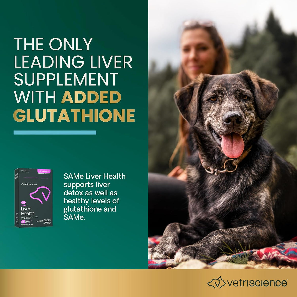 VetriScience SAMe Liver Health Tablets, 225 mg, for Medium and Large Breed Dogs, 30 Tablets - görsel 4