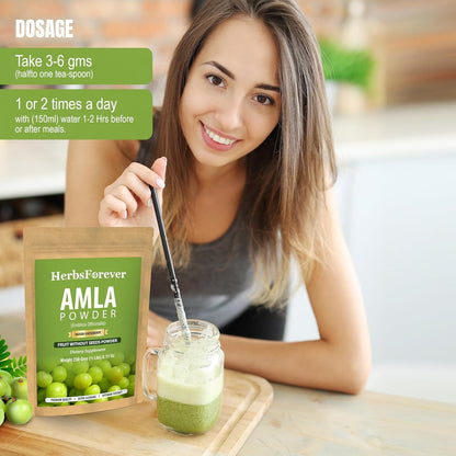 Herbsforever Amla Powder – Phyllanthus Emblica – Rich in Vitamin C & Natural Antioxidants – Supports Healthy Immunity & Digestion – Vegan, Non-GMO Superfood – 230g