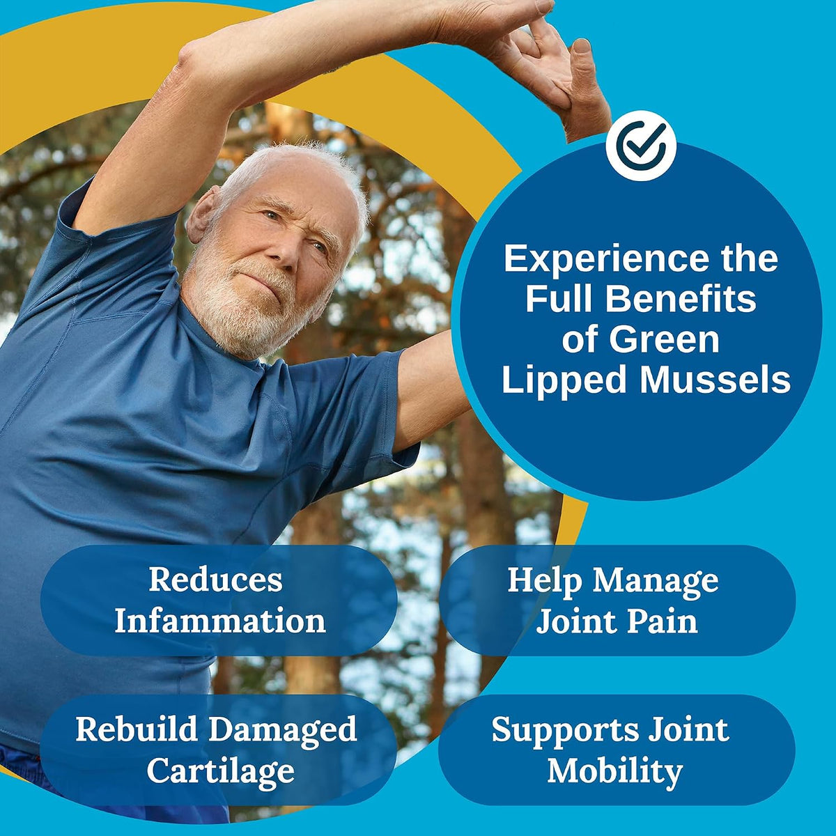 Xtend-Life Green Lipped Mussel Powder - Extra Strength 2400mg for Joint Health & Mobility Support, 120 Capsules - görsel 4
