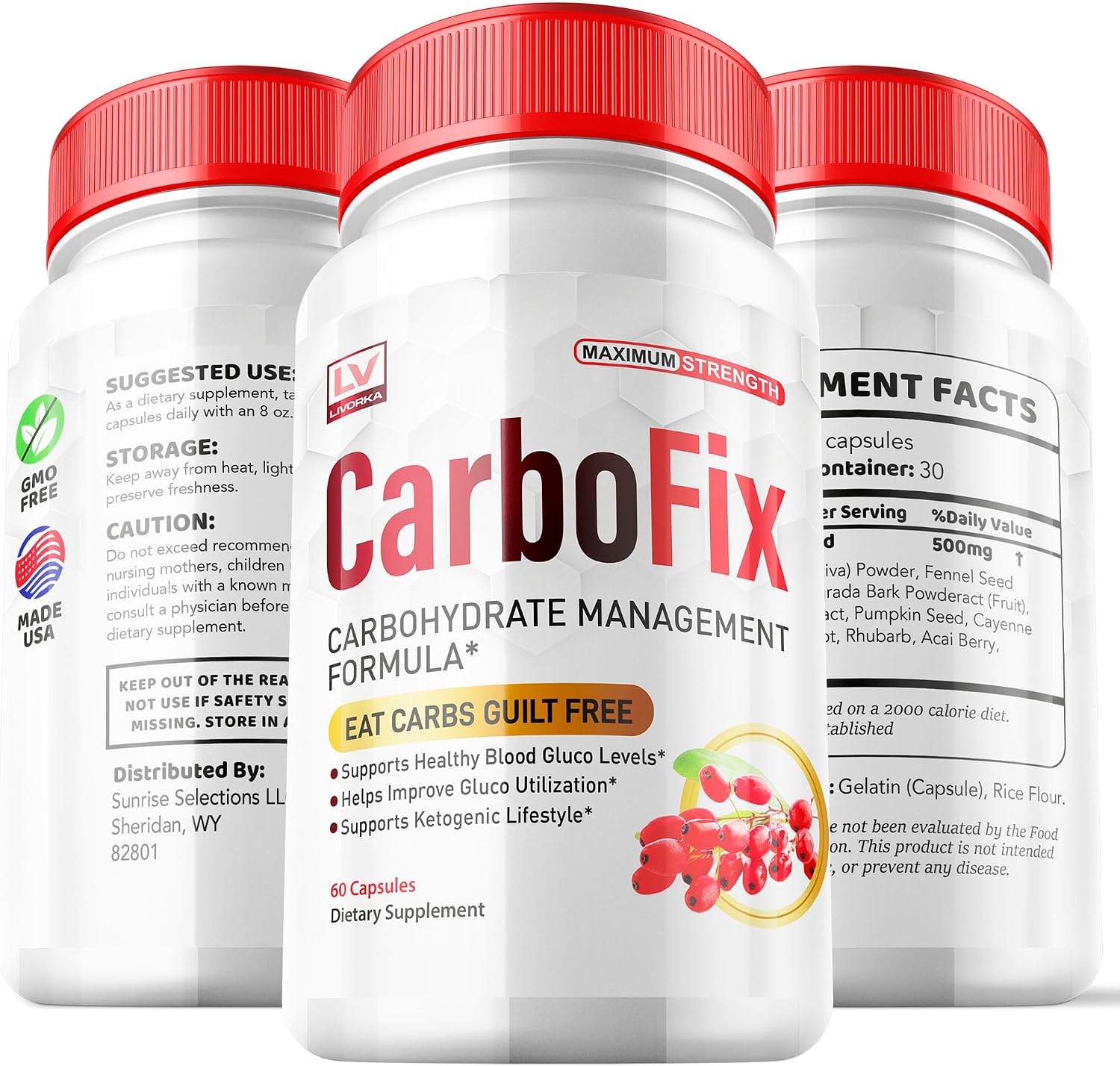 5 Pack - Carbofix Capsules, 60 Capsules per Bottle for 30 Days - görsel 7