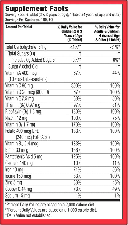 Flintstones Vitamins Complete Multivitamin Chewable Tablets, 90 Tablets