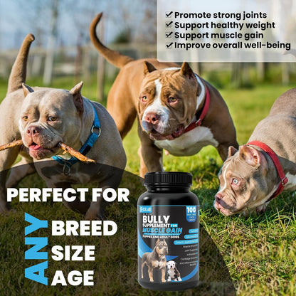 Kilab Dog Weight Gainer – 100 Chewable Tablets for Dogs Muscle Builder