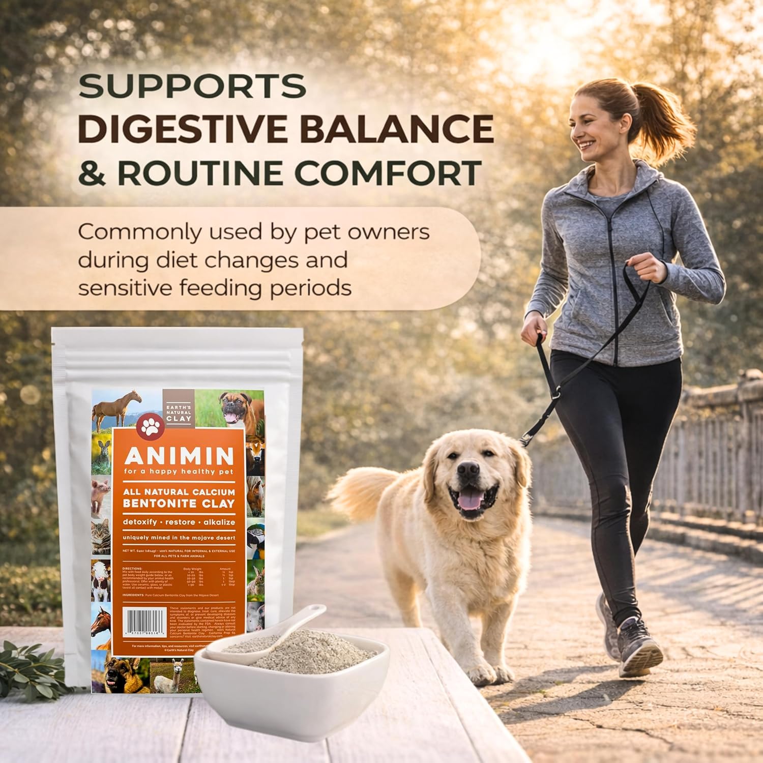 Earth's Living Animin Calcium Bentonite Clay for Pets - görsel 4