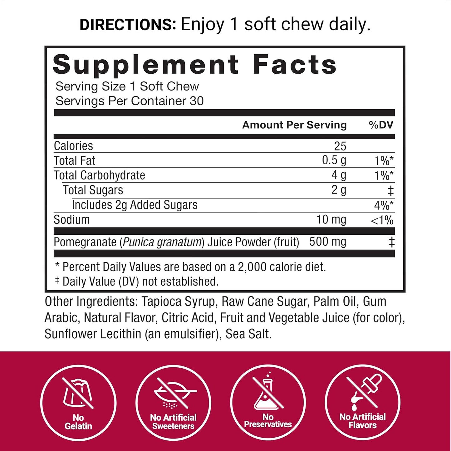 Force Factor Pomegranate Soft Chews – Healthy Ageing, Heart, Bone & Brain Support, 30 Chews - görsel 4