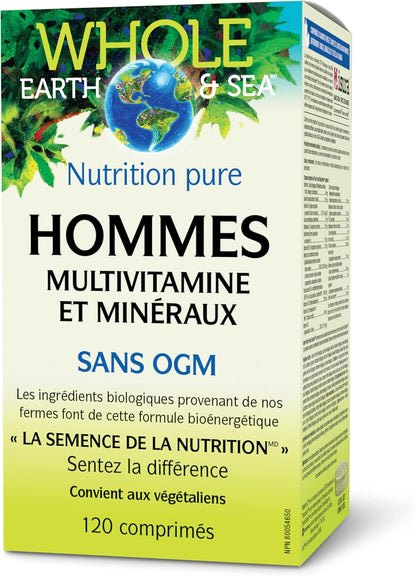 Natural Factors Whole Earth & Sea Men's Multivitamin and Mineral – 120 Tablets