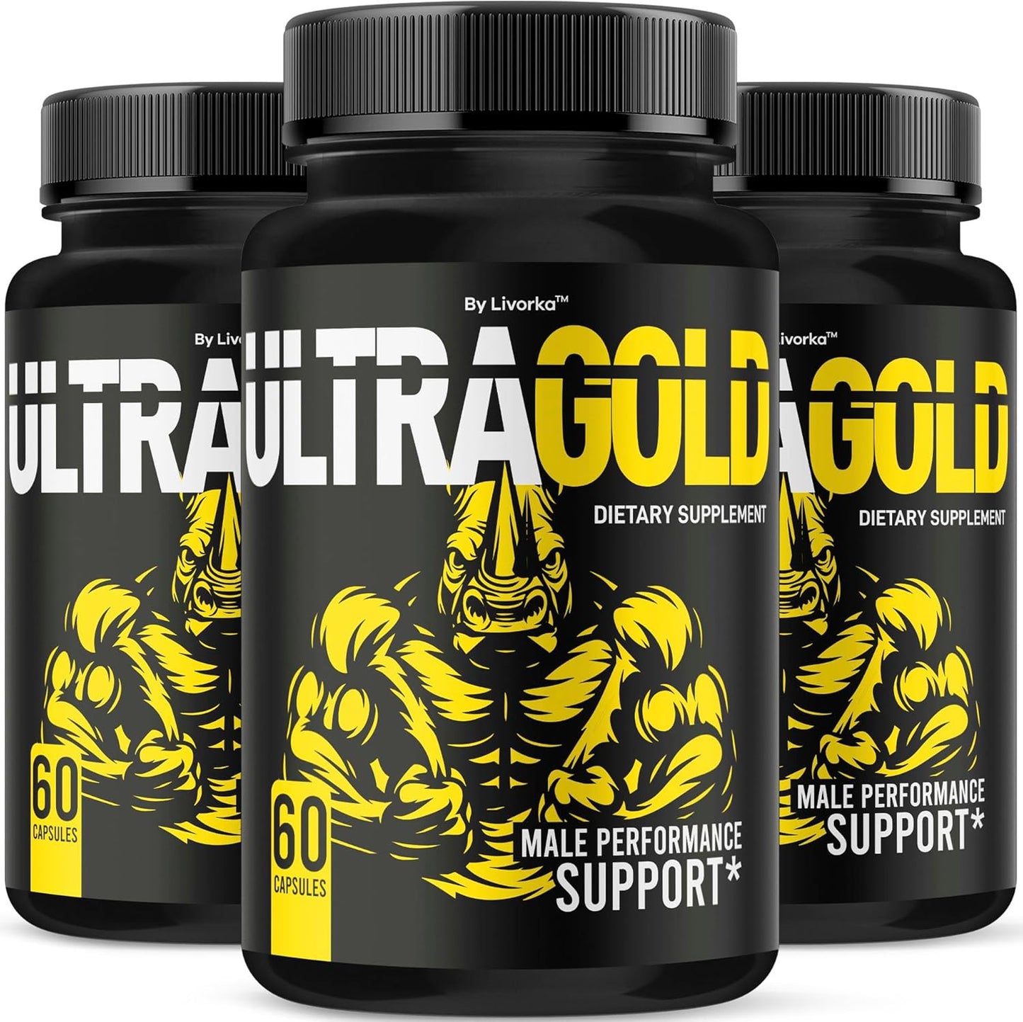 Ultra Gold Capsules - Men's Multivitamin Supplement (3 Pack, 180 Capsules) - görsel 1