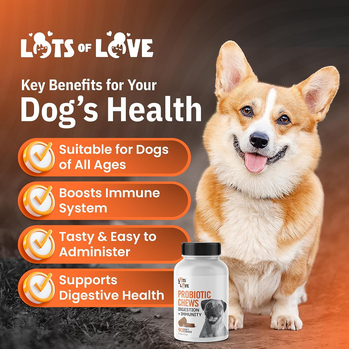 Dog Probiotic Chews (90 Count) - görsel 3