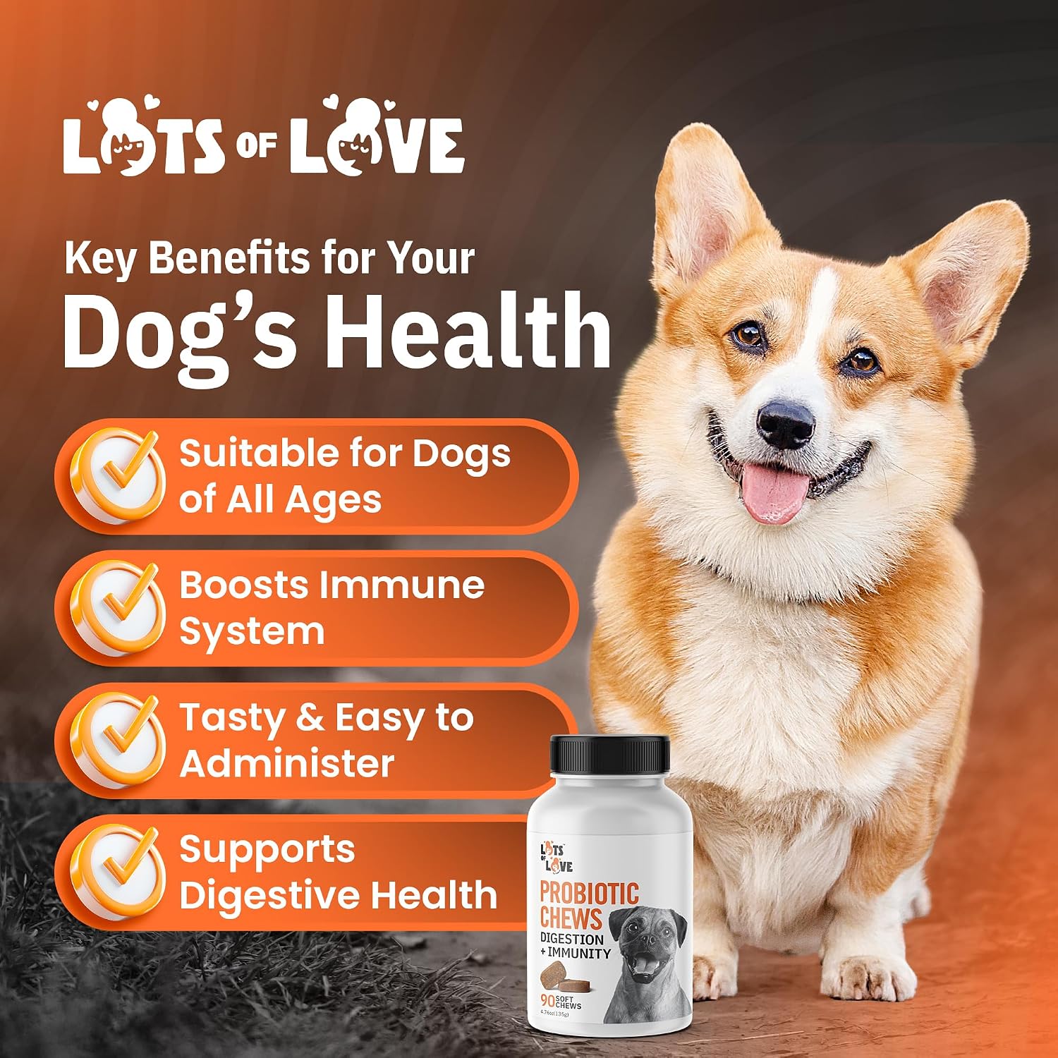Dog Probiotic Chews (90 Count) - görsel 3