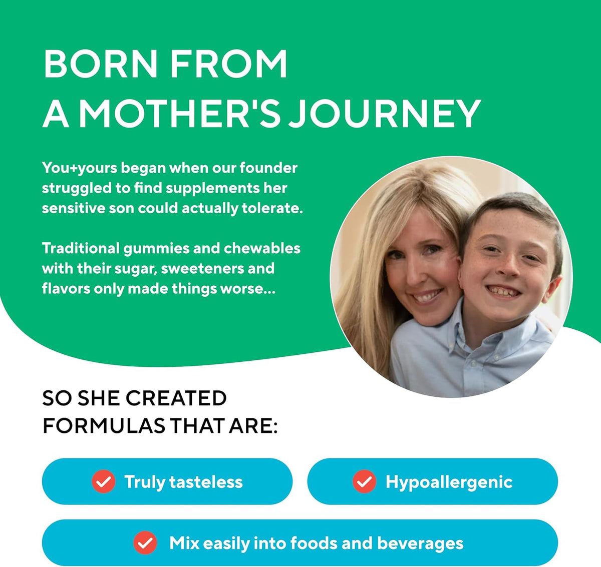 You+yours Tasteless B Complex Powder for Children - B1, B3, B5, B6, Methylfolate and Methyl B12 - görsel 7