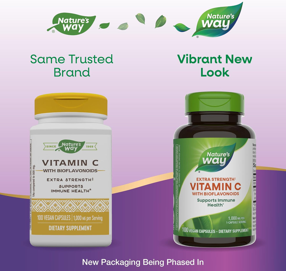 Nature’s Way Vitamin C with Bioflavonoids - Extra Strength - 1000 mg as Ascorbic Acid - Citrus Bioflavonoids - Immune Support - Gluten-free and Dairy-free - 100 Capsules (2 Pack) - görsel 3
