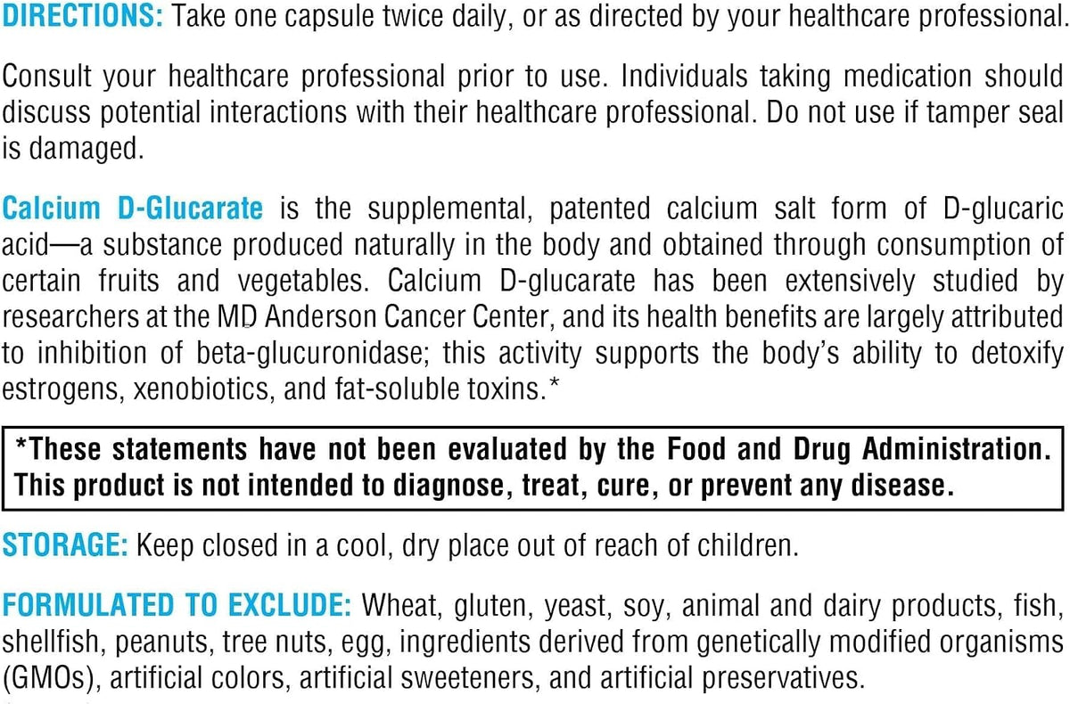 XYMOGEN Calcium D-Glucarate – 90 Capsules – Endocrine & Detox Support - görsel 6