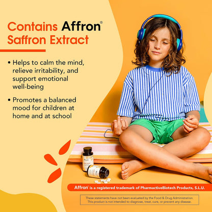 I'm Nutrients Calm Mind | Children's Saffron Supplement | Nervous System Support | 60 Chewable Tablets